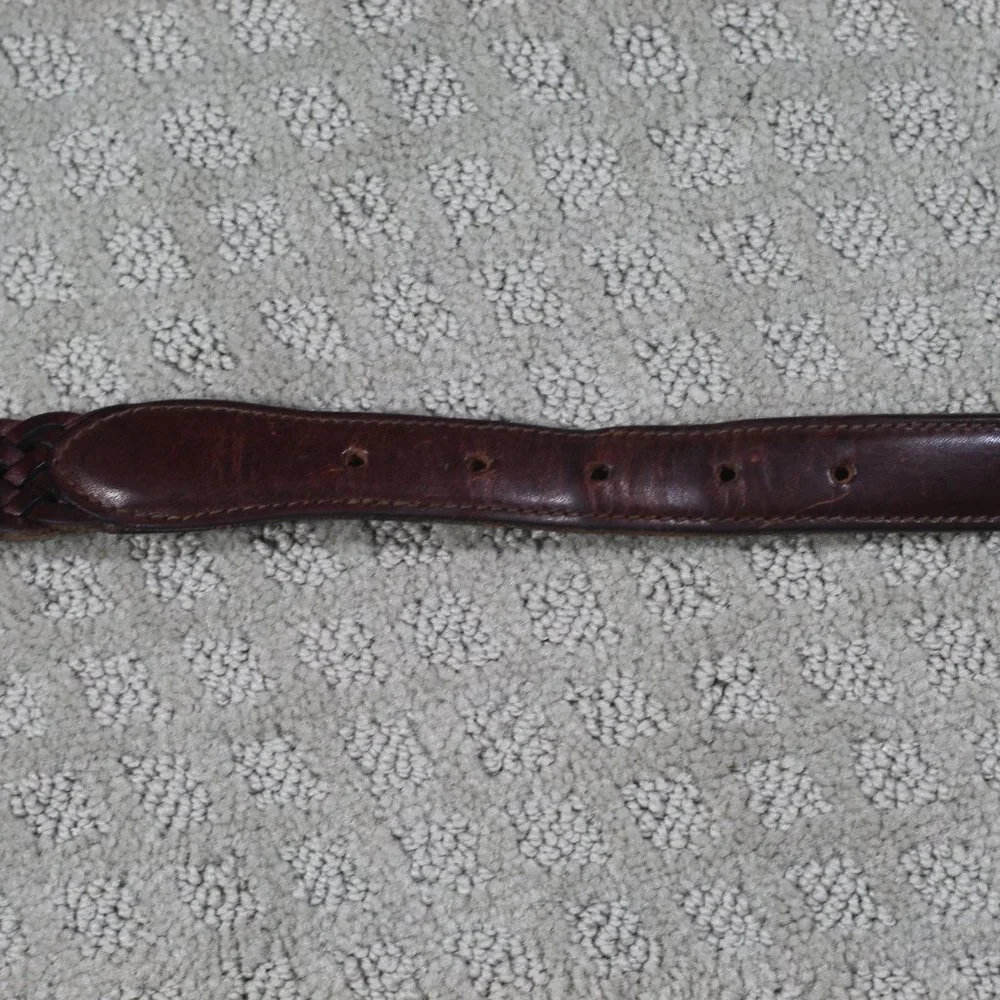 Vintage 90's Limited Woven Leather Belt 38